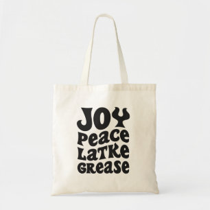 Bolsa Tote Joy Peace Trava Grease Engraçado Judeu Hanukkah Gi