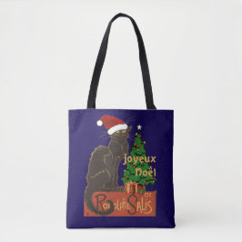 Bolsa Tote Joyeux Noel Le Chat Noir Spoof With Yule Tree