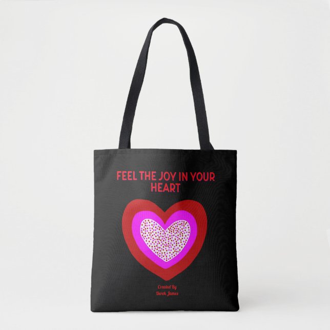 Bolsa Tote Joyful Heart All-Over-Impressão (Frente)