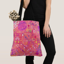 Bolsa Tote Jubilation: Arte Maximalista