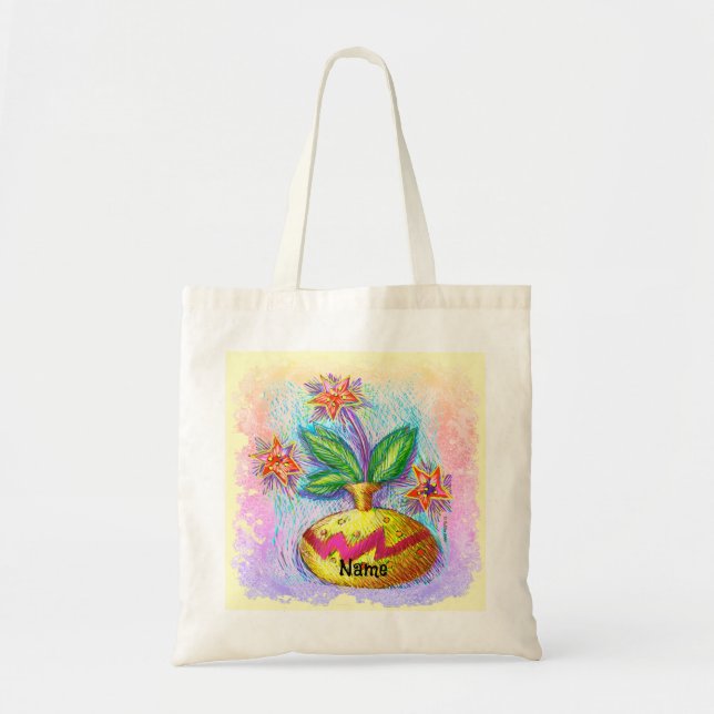Bolsa Tote Jug O Flowers (Frente)