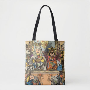 Bolsa Tote Julgamento de Alice do Valete de Copas Antigo