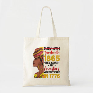 Bolsa Tote Juneteenth Porque Meus Ancestrais Não Eram Livres