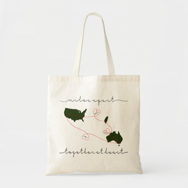 Bolsa Tote junto no coração (Frente)