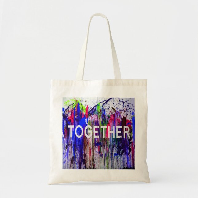 Bolsa Tote Juntos, amor colorido (Frente)