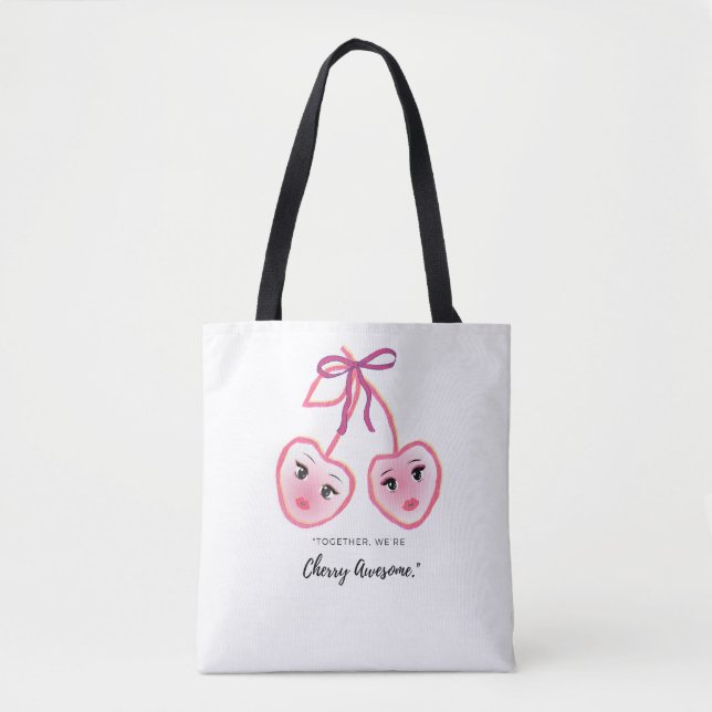 BOLSA TOTE JUNTOS SOMOS CEREJA INCRÍVEL (Frente)