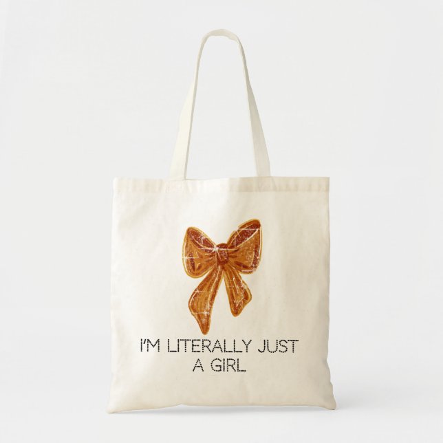 Bolsa Tote “Just a Girl” Tote Bag (Frente)