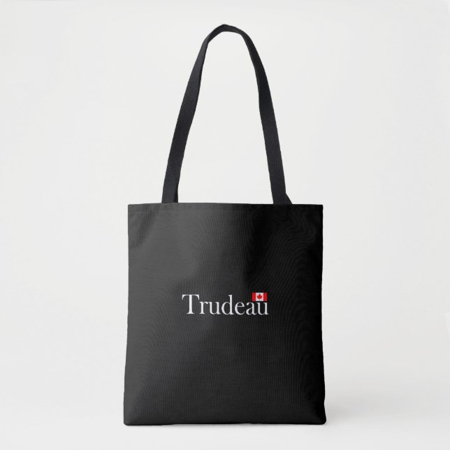 Bolsa Tote Justin Trudeau Oficial Canadense Flag Dark Color (Frente)