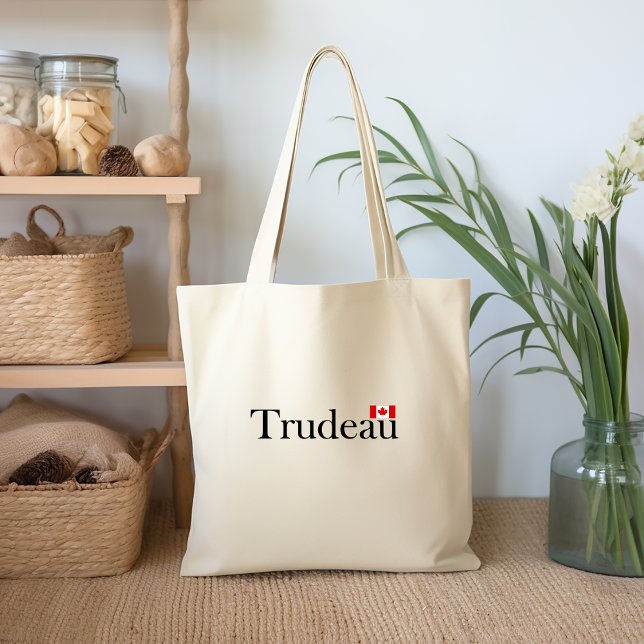 Bolsa Tote Justin Trudeau Oficial Canadense Flag Light-Color (Criador carregado)