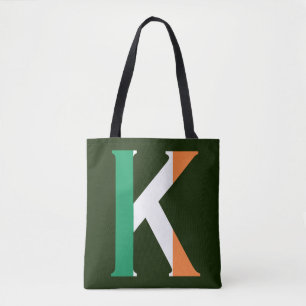 Bolsa Tote K Monograma sobreposto à Irish Flag stcnt