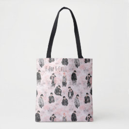 Bolsa Tote K-Pop & Chill Aesthetic Silhouette Minimalist 