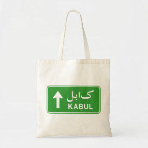 Bolsa Tote Kabul, Afeganistão - Sinal de Estrada de Trânsit