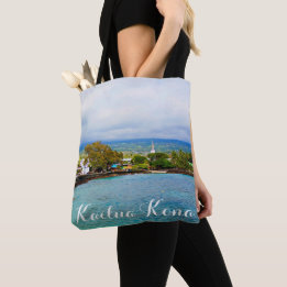 Bolsa Tote Kailua Kona Pier Hawaii - Pintor a óleo Arte Digit