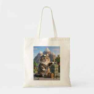 Bolsa Tote KAM KAM O Explorador Voxel Arte de Gato Gamer Real