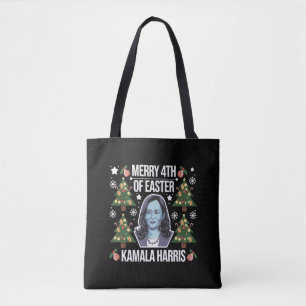 Bolsa Tote Kamala Harris Natal Papai Noel Alegre 4º De Páscoa