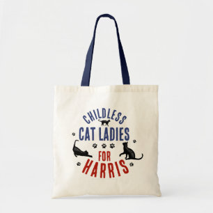 Bolsa Tote Kamala Harris Presidente 2024 Mulheres de Gato Sem