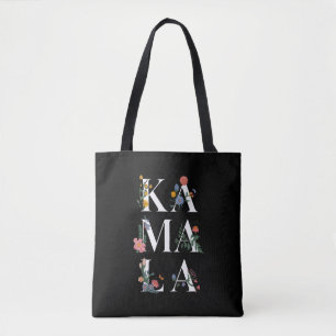 Bolsa Tote Kamala Harris Votação Botânica 2024 Floral Eleitor