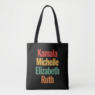 Bolsa Tote Kamala Michelle Elizabeth Ruth Feminista Política 