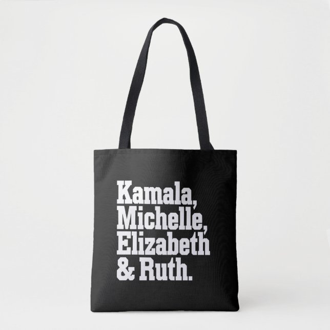 Bolsa Tote Kamala Política Feminista Michelle Elizabeth Ruth (Frente)
