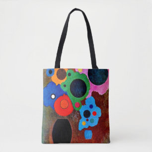 Bolsa Tote Kandinsky - Aumento Preto, abstrato art,