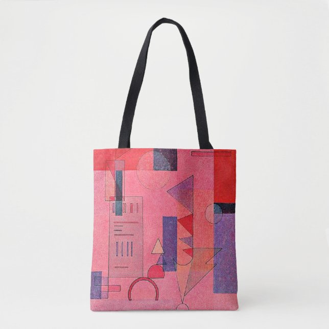 Bolsa Tote Kandinsky - Pintura colorida em camadas, (Frente)