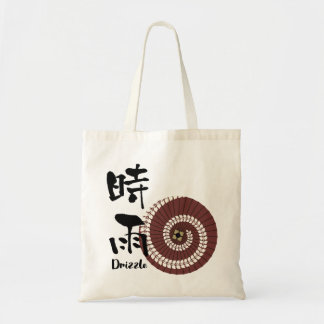 Bolsa Tote Kanji Art: “Shigure” (Drizzle) – An Autumn Showers