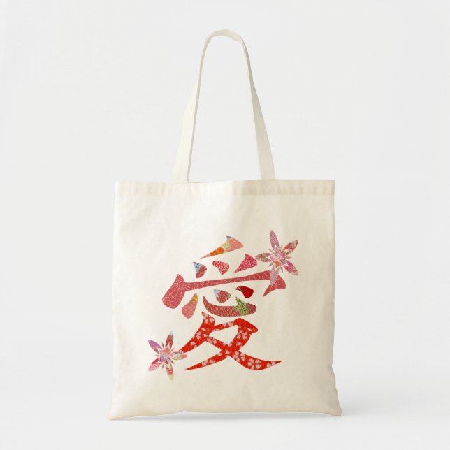 Bolsa Tote Kanji Love Bag (Frente)