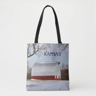 Bolsa Tote Kansas Red Barn e Snow