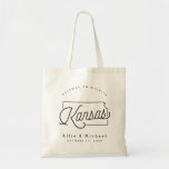 Bolsa Tote Kansas Wedding Tote Bag<br><div class="desc">Este bolsa do Kansas é perfeito para receber convidados da cidade para o seu casamento! Embale-o com guloseimas locais para um pacote de boas-vindas extra divertido.</div>