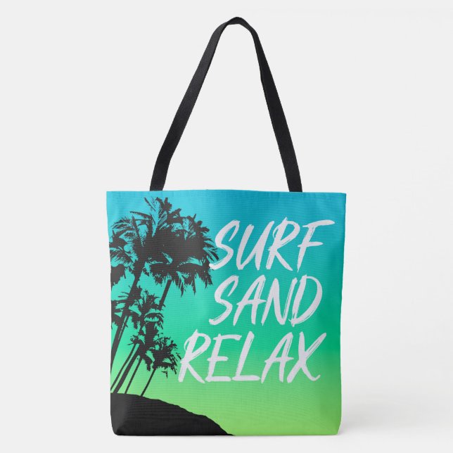 Bolsa Tote Kapaa Sunset Havaiana Palm Tree Reversible (Frente)