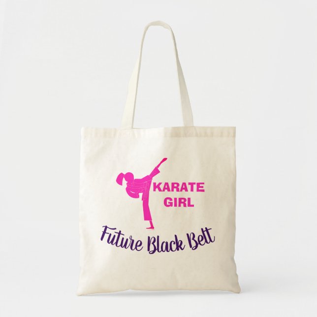 Bolsa Tote Karate Girl Future Black Belt Tote Bag (Frente)