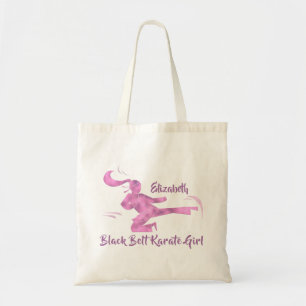 Bolsa Tote Karate Girl Silhouette Martial Art Modern Tote Bag