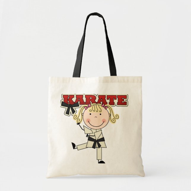 Bolsa Tote KARATÉ - t-shirt e presentes louros da menina (Frente)