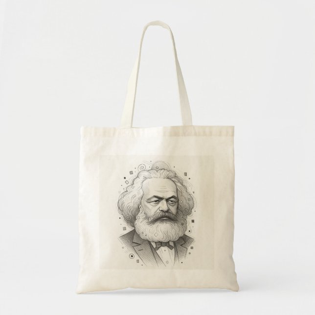 Bolsa Tote Karl Marx Portrait design (Frente)