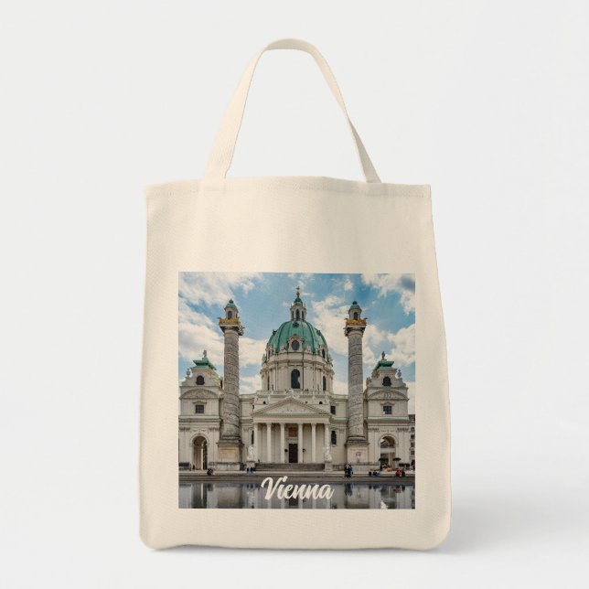 Bolsa Tote Karlskirche em Viena, Áustria (Frente)