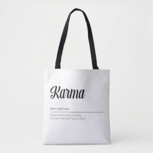 Bolsa Tote Karma Definition Engraçado