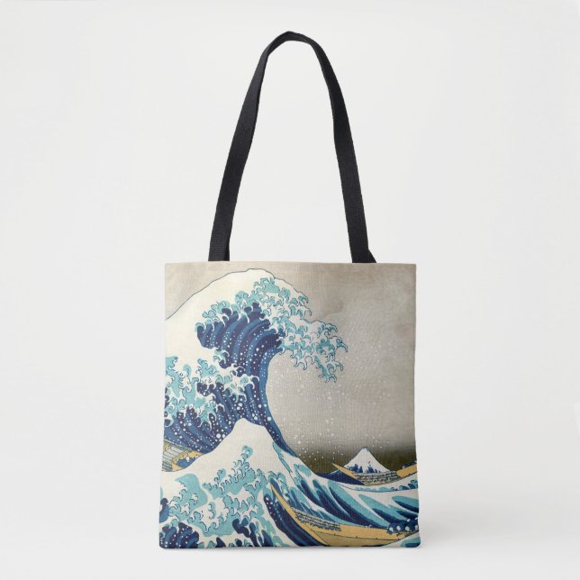 Bolsa Tote Katsushika Hokusai - A onda do Excelente de Kanaga (Frente)