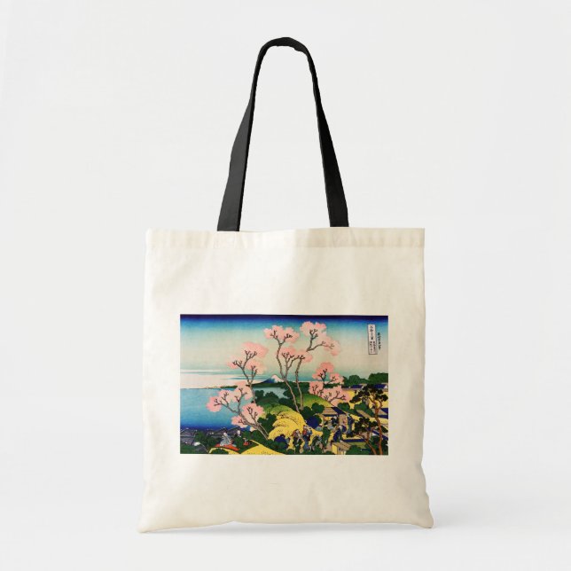 Bolsa Tote Katsushika Hokusai - Gotenyama, Tokaido, Shinagawa (Frente)