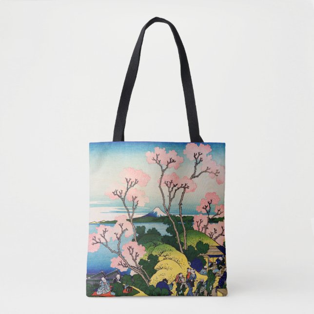 Bolsa Tote Katsushika Hokusai - Gotenyama, Tokaido, Shinagawa (Frente)