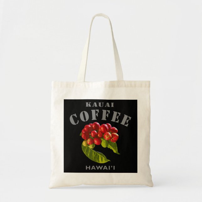 Bolsa Tote Kauai Coffee Hawaii Familiar Ilhas Modernas do Hav (Frente)