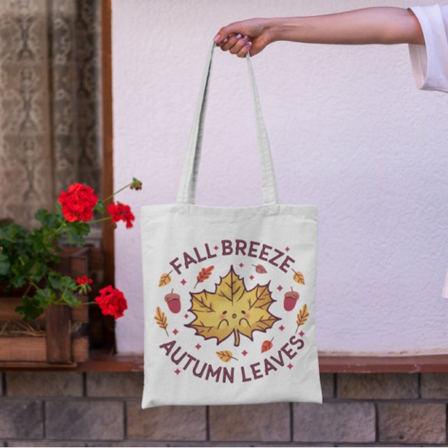 Bolsa Tote Kawaii Autumn Leaf Tote Bag (Criador carregado)