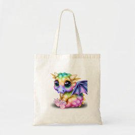 Bolsa Tote Kawaii Baby Dargon, Bonita e Colorida