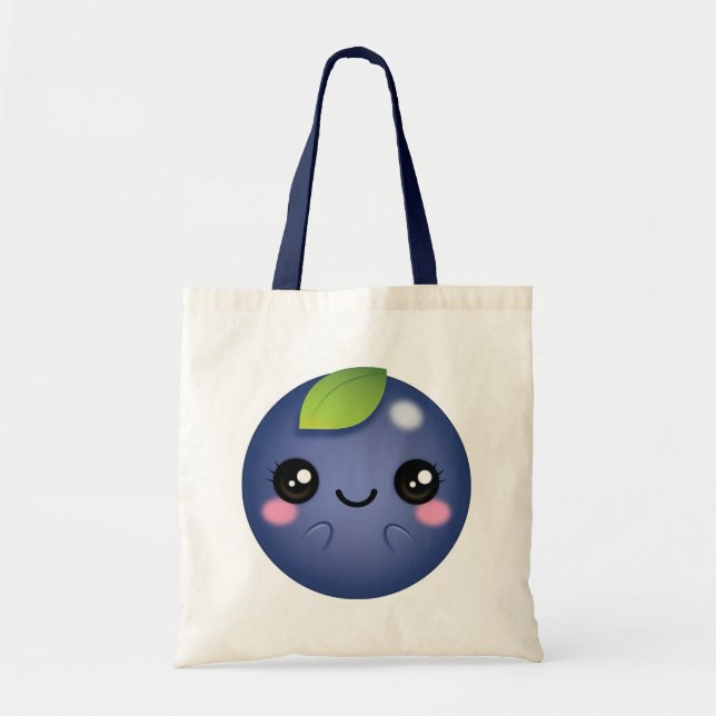 Bolsa Tote Kawaii Blueberry (Frente)