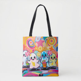 Bolsa Tote Kawaii Candy Parade Cartoon Colorido