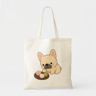 Bolsa Tote Kawaii French Bulldog Wagashi Cão Japonês