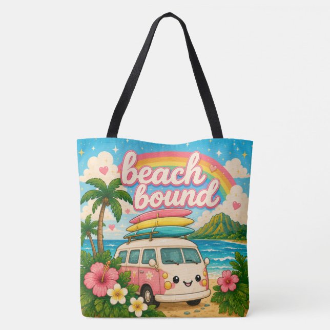 Bolsa Tote Kawaii Havaí - Citação fofa (Verso)