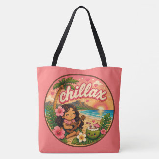 Bolsa Tote Kawaii Havaí - Citação fofa