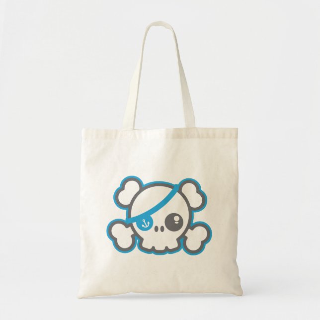 Bolsa Tote Kawaii Pirate Skull Tote Bag (Frente)