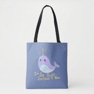 Bolsa Tote Kawaii Serious Narwhal