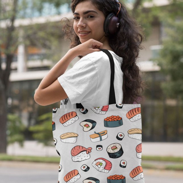 Bolsa Tote kawaii sushi rolls (Criador carregado)